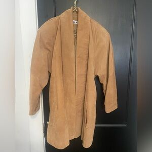 Vintage Tan Suede Swing Coat